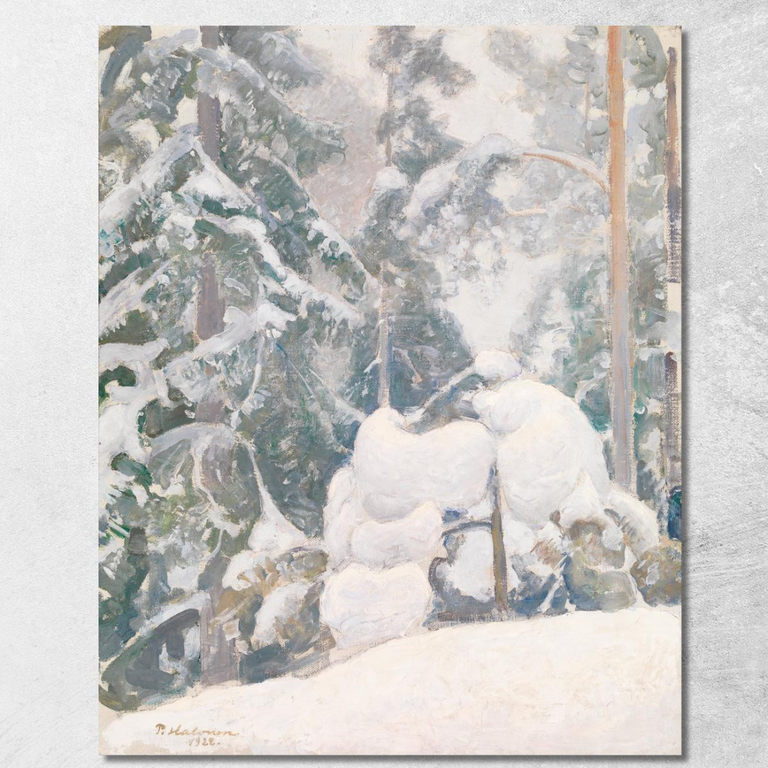 Paesaggio Invernale 2 Pekka Halonen phl34 quadro stampato su tela