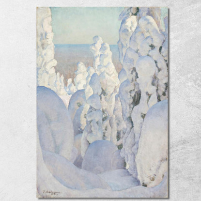 Paesaggio Invernale Kinahmi Pekka Halonen phl35 quadro stampato su tela