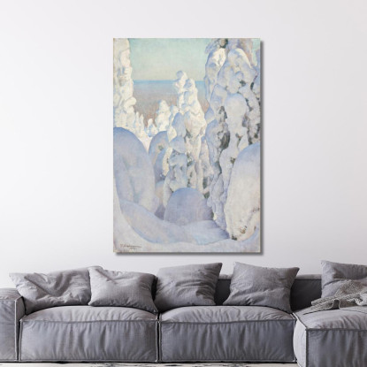 Paesaggio Invernale Kinahmi Pekka Halonen phl35 quadro stampato su tela