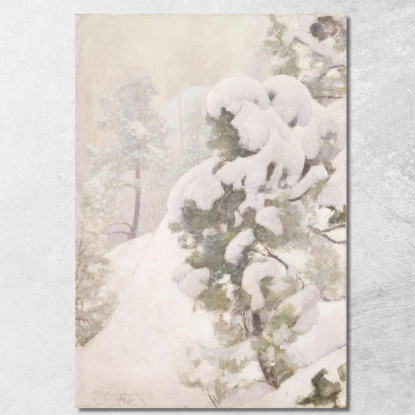 Paesaggio Invernale Pekka Halonen phl37 quadro stampato su tela