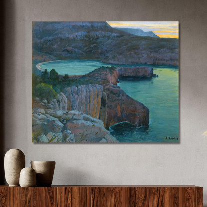 Cala Grisa Santiago Rusiñol srs6 quadro stampato su tela