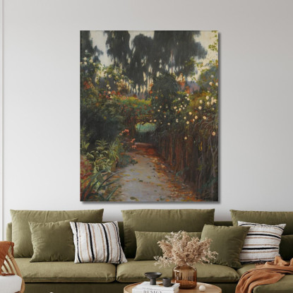 Cammino Di Rose Santiago Rusiñol srs7 quadro stampato su tela