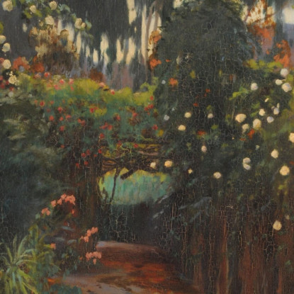 Cammino Di Rose Santiago Rusiñol srs7 quadro stampato su tela