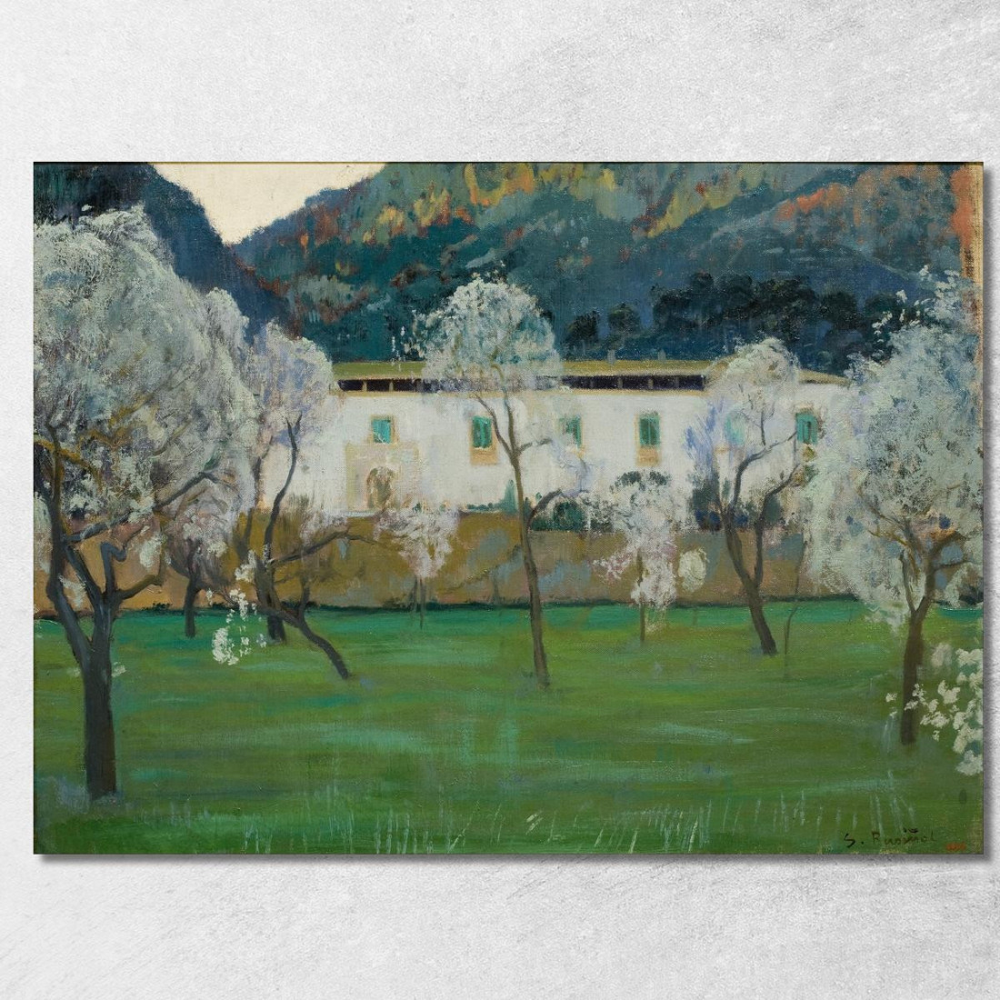 Fattoria Bianca Bunyola Maiorca Santiago Rusiñol srs40 quadro stampato su tela