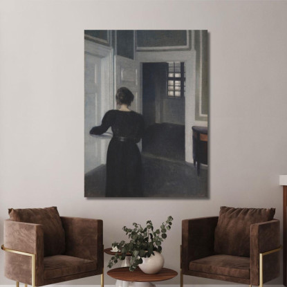 Ida In Un Interno Vilhelm Hammershøi vhm18 quadro stampato su tela