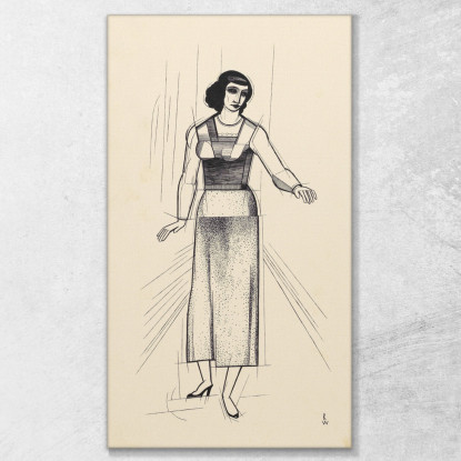 Figura Femminile Karl Wiener kwn194 quadro stampato su tela