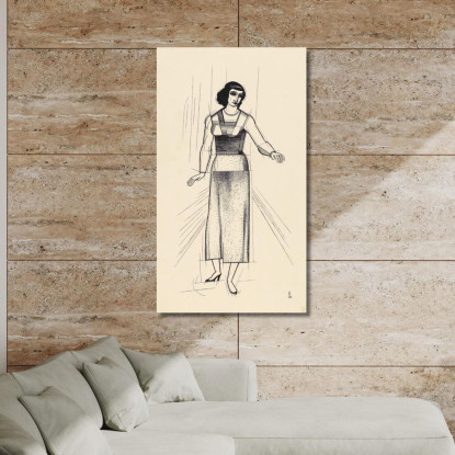 Figura Femminile Karl Wiener kwn194 quadro stampato su tela