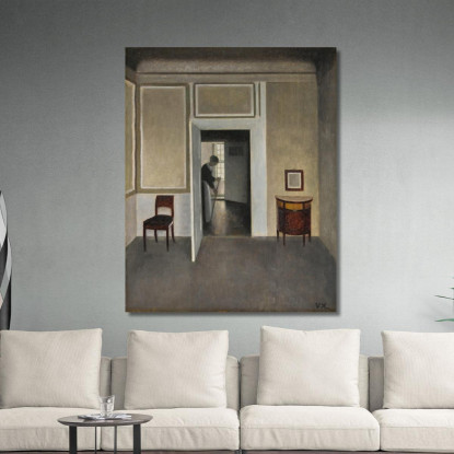 Interno Strandgade 30 Vilhelm Hammershøi vhm32 quadro stampato su tela