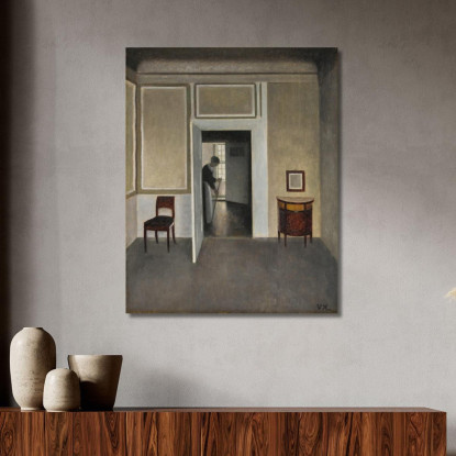 Interno Strandgade 30 Vilhelm Hammershøi vhm32 quadro stampato su tela