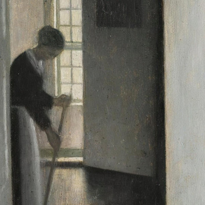 Interno Strandgade 30 Vilhelm Hammershøi vhm32 quadro stampato su tela