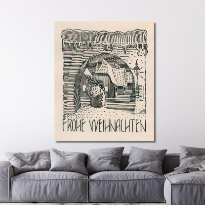 Buon Natale Karl Wiener kwn198 quadro stampato su tela