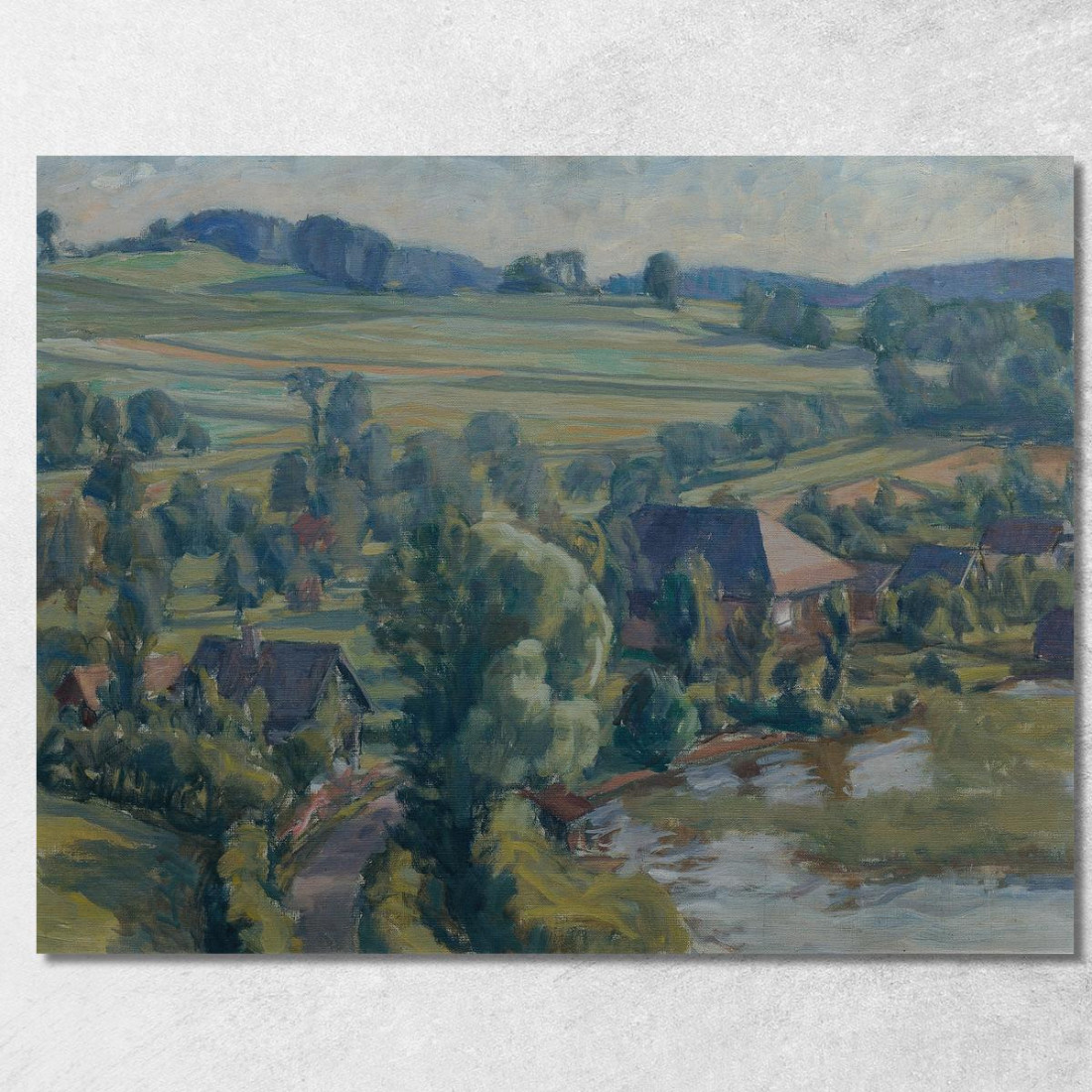Paesaggio Dell'Attersee Presso Unterbuchberg Walther Gamerith wgm2 quadro stampato su tela