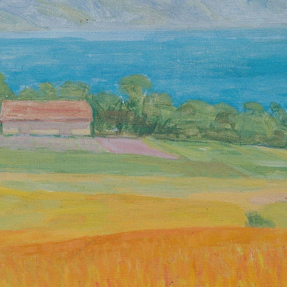 Campo Di Grano All'Attersee Walther Gamerith wgm16 quadro stampato su tela