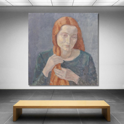 Ragazza Con Capelli Lunghi Walther Gamerith wgm18 quadro stampato su tela