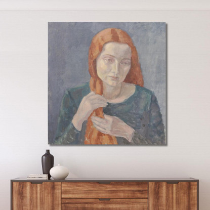 Ragazza Con Capelli Lunghi Walther Gamerith wgm18 quadro stampato su tela