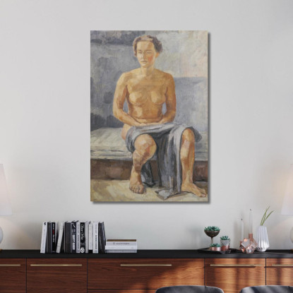 Nudo Femminile Seduto Walther Gamerith wgm21 quadro stampato su tela