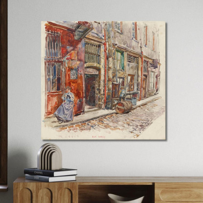 Ingresso Scala A Del Marché Des Enfants-Rouges Nel 1908 3° Arrondissement Frédéric Houbron fhb7 quadro stampato su tela