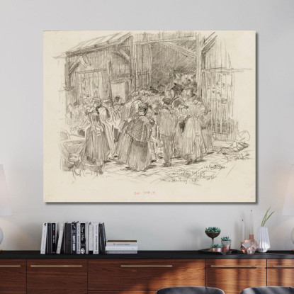 La Rostiche Marché Des Enfants-Rouges Nel 1907 3° Arrondissement Frédéric Houbron fhb14 quadro stampato su tela