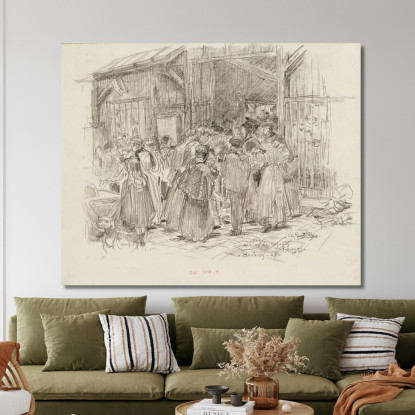 La Rostiche Marché Des Enfants-Rouges Nel 1907 3° Arrondissement Frédéric Houbron fhb14 quadro stampato su tela