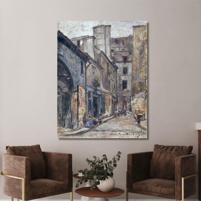 Rue Taille-Pain Frédéric Houbron fhb17 quadro stampato su tela