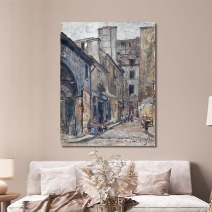 Rue Taille-Pain Frédéric Houbron fhb17 quadro stampato su tela