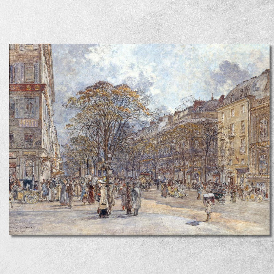 Boulevard Des Italiens Vista Mattutina Frédéric Houbron fhb20 quadro stampato su tela