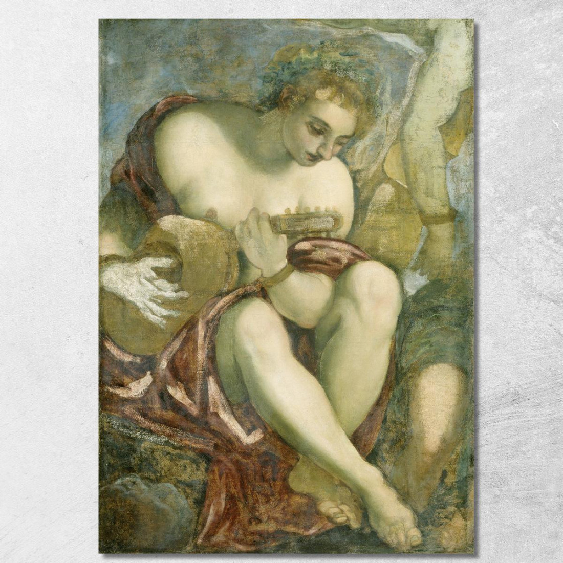 Musa Con Liuto Jacopo Tintoretto jtn14 quadro stampato su tela