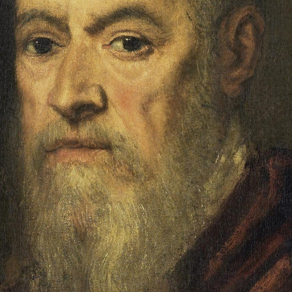 Ritratto Di Un Uomo Con Mantello Rosso Jacopo Tintoretto jtn21 quadro stampato su tela