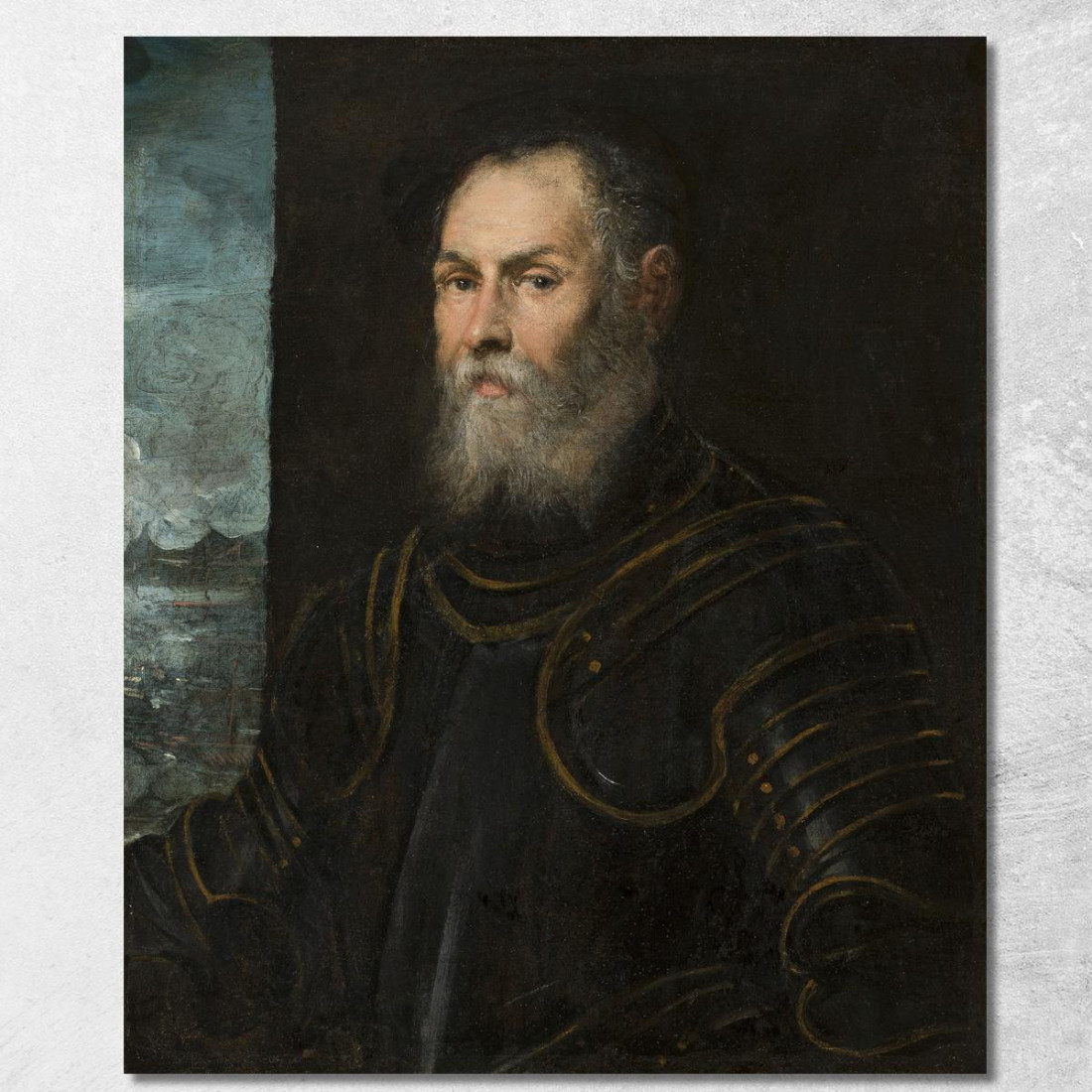 Ritratto Di Un Ammiraglio Veneziano Jacopo Tintoretto jtn25 quadro stampato su tela