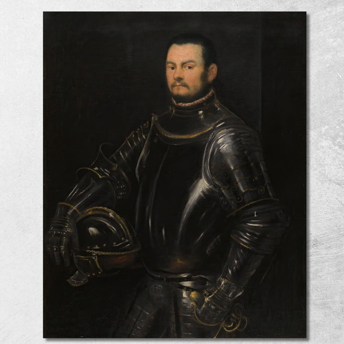 Ritratto Di Un Giovane Uomo Barbuto Jacopo Tintoretto jtn26 quadro stampato su tela