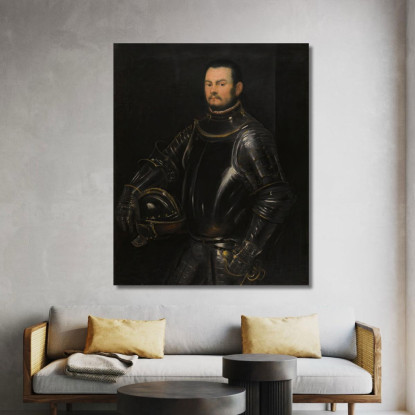 Ritratto Di Un Giovane Uomo Barbuto Jacopo Tintoretto jtn26 quadro stampato su tela