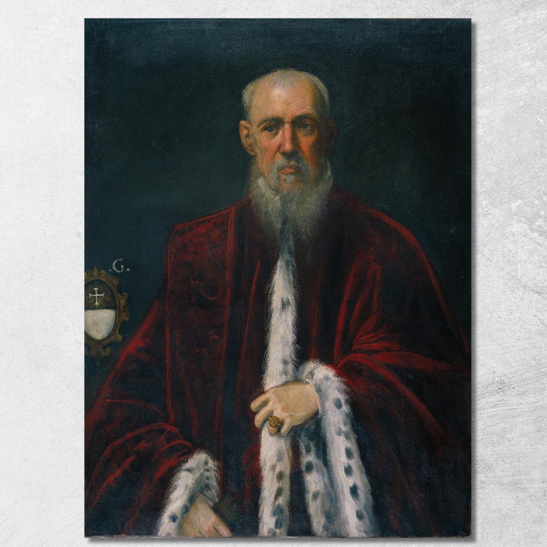 Ritratto Del Procuratore Alessandro Gritti Jacopo Tintoretto jtn33 quadro stampato su tela