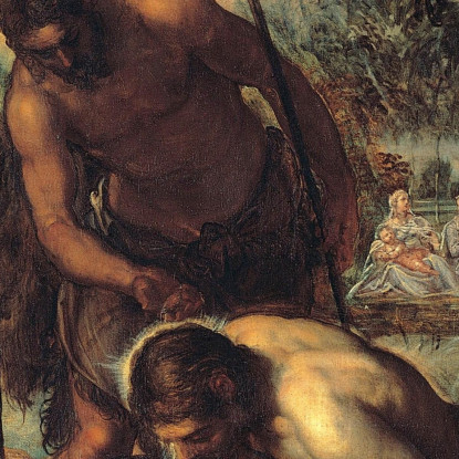 Il Battesimo Di Cristo Jacopo Tintoretto jtn37 quadro stampato su tela