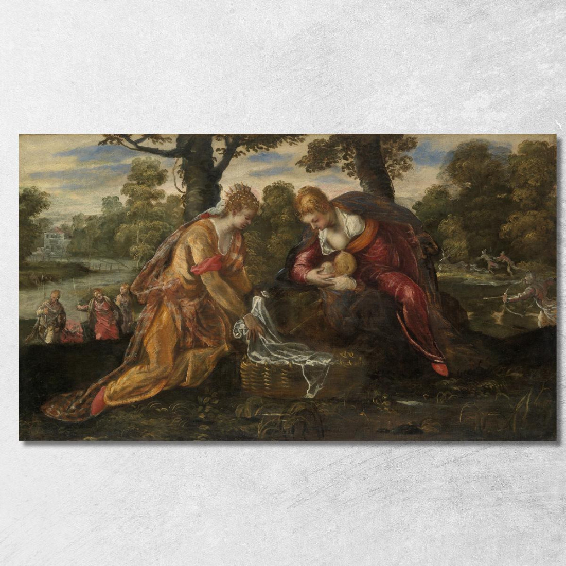 Il Ritrovamento Di Mosè Jacopo Tintoretto jtn40 quadro stampato su tela