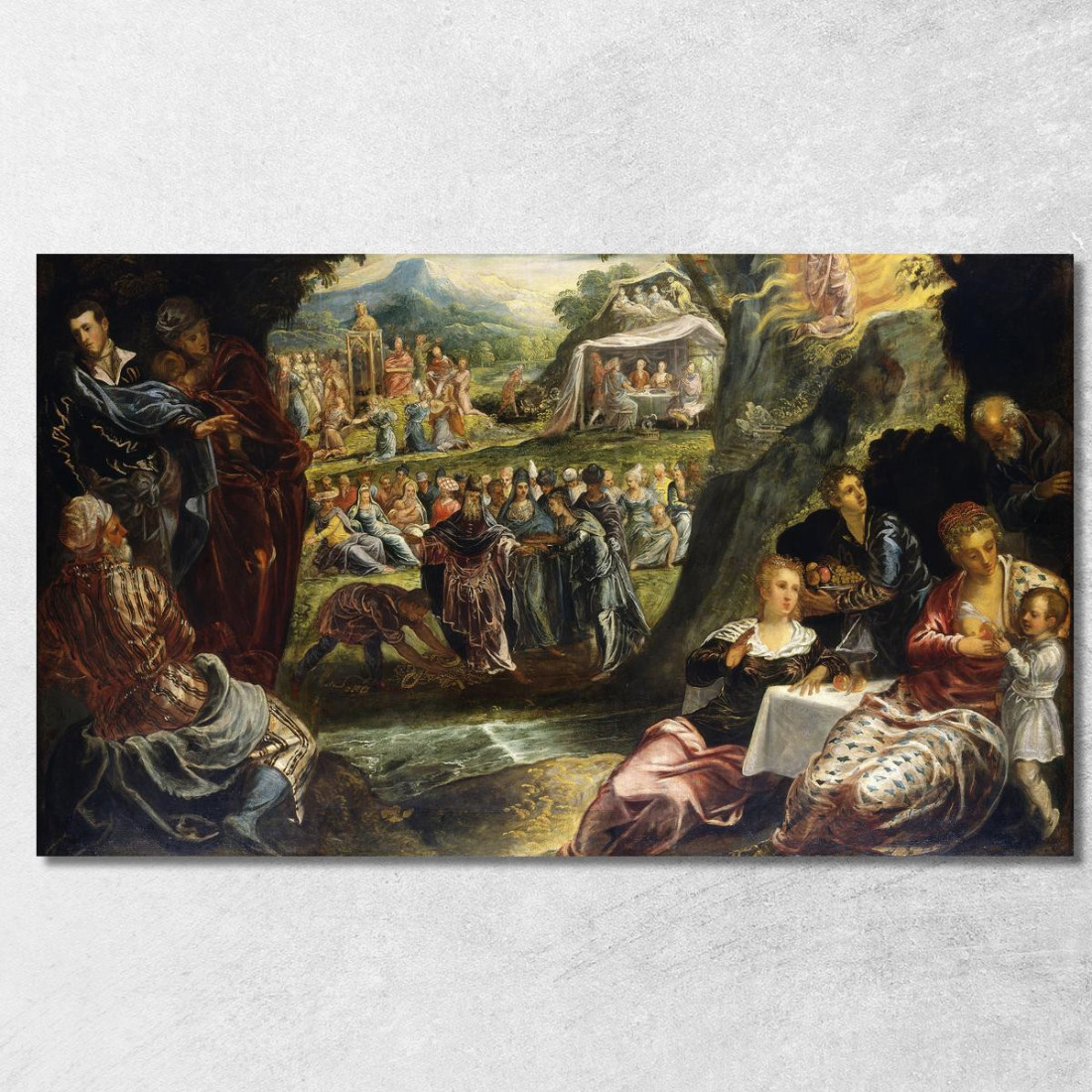 L'Adorazione Del Vitello D'Oro Jacopo Tintoretto jtn46 quadro stampato su tela