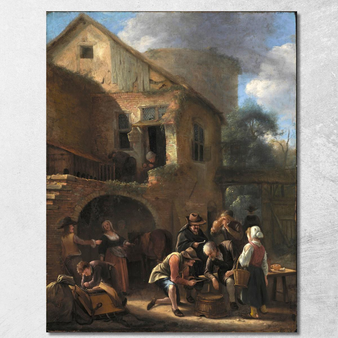 Una Festa Di Contadini Jan Steen jsn5 quadro stampato su tela
