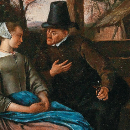 Un Corteggiatore Con Una Giovane Donna Jan Steen jsn8 quadro stampato su tela