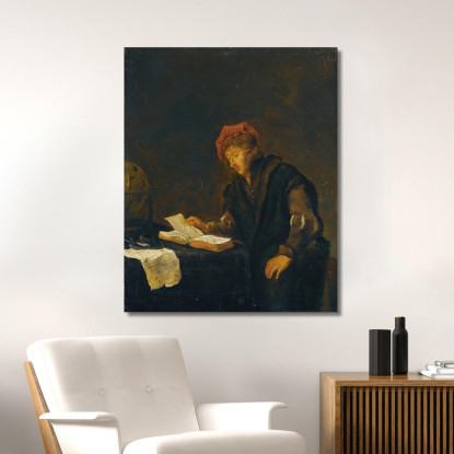 Un Giovane Che Legge Jan Steen jsn12 quadro stampato su tela