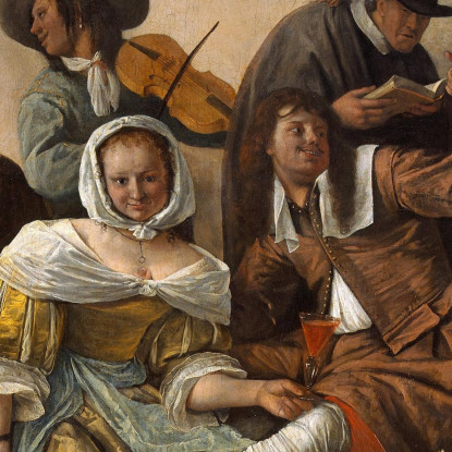 Attenti Al Lusso (In Weelde Siet Toe) Jan Steen jsn19 quadro stampato su tela