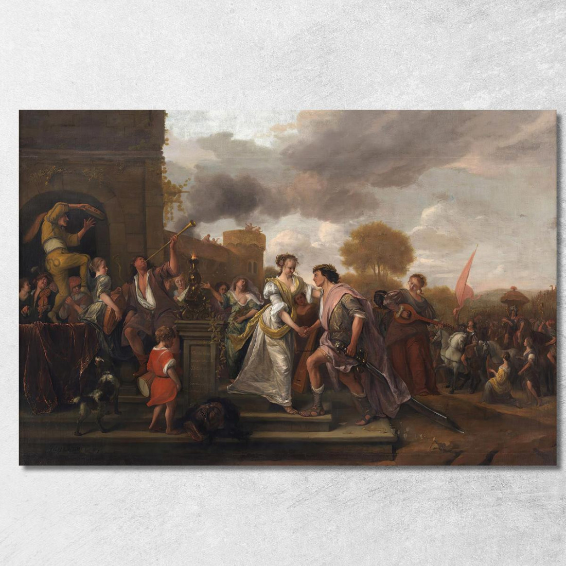 Davide Ritorna Vittorioso Dopo Aver Sconfitto Golia E I Filistei Jan Steen jsn23 quadro stampato su tela