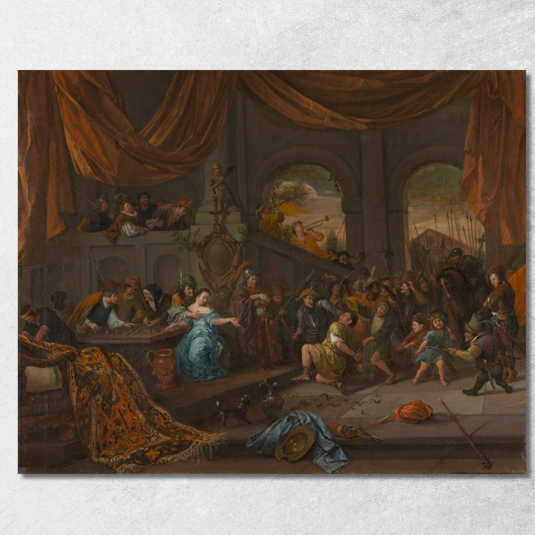 Sansone Offeso Dai Filistei Jan Steen jsn48 quadro stampato su tela