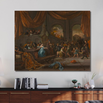 Sansone Offeso Dai Filistei Jan Steen jsn48 quadro stampato su tela