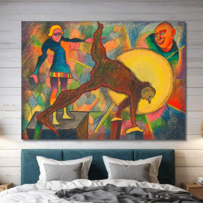 Grottesco Karl Wiener kwn224 quadro stampato su tela