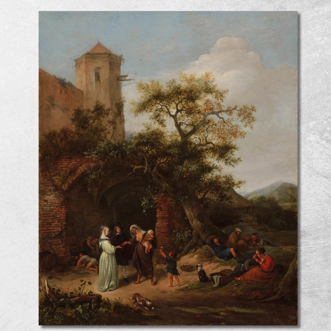 La Chiromante Jan Steen jsn66 quadro stampato su tela