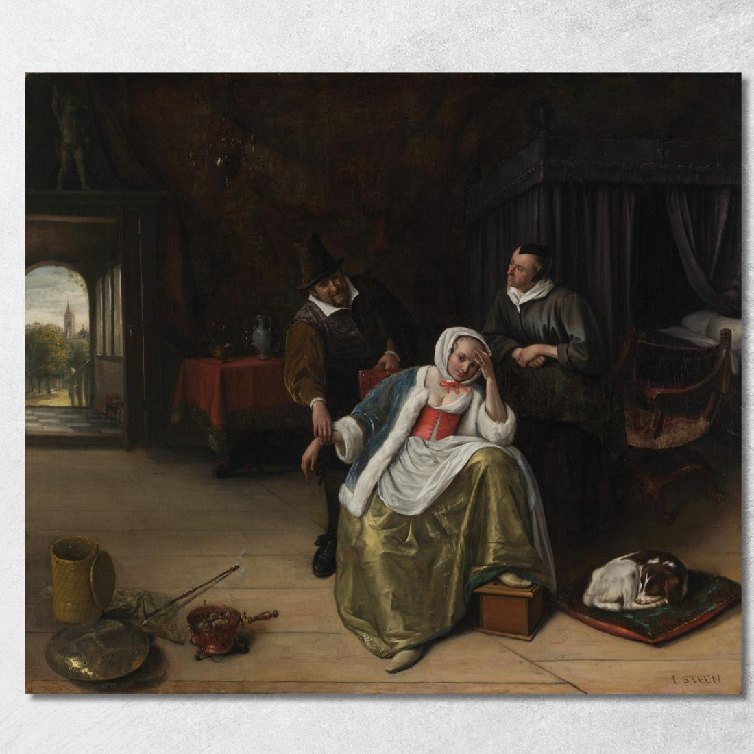 La Fanciulla Innamorata Jan Steen jsn69 quadro stampato su tela