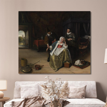 La Fanciulla Innamorata Jan Steen jsn69 quadro stampato su tela