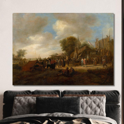 Fiera Del Villaggio Jan Steen jsn83 quadro stampato su tela