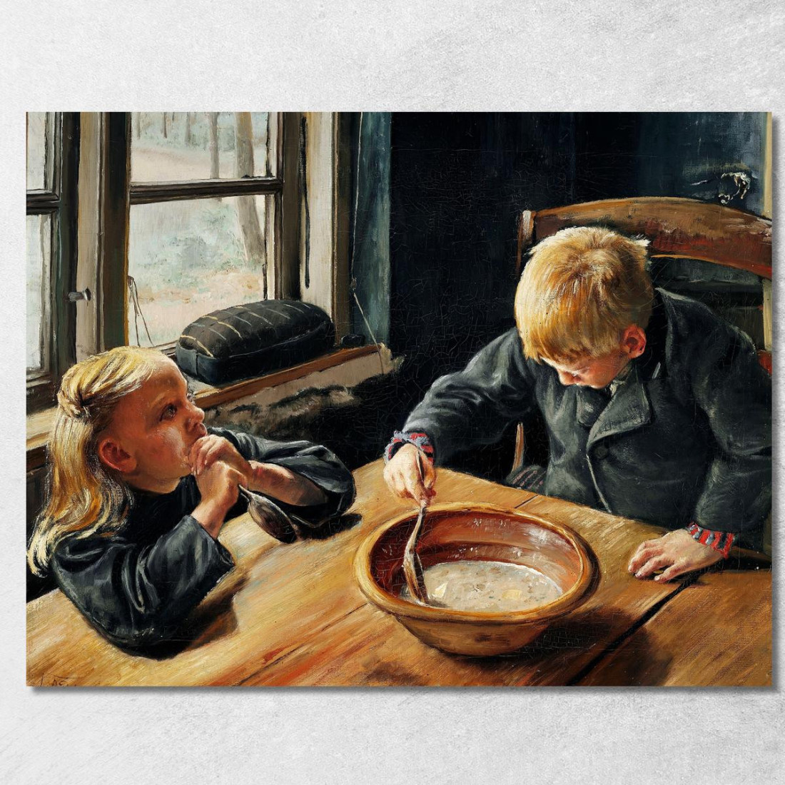 Un Ragazzo E Una Ragazza Al Pranzo Di Mezzogiorno Laurits Andersen Ring lar10 quadro stampato su tela