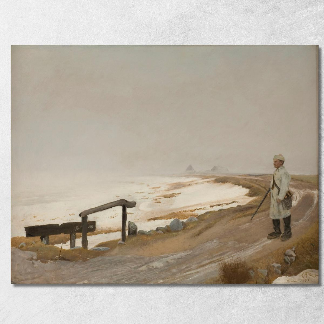 Giornata Invernale Nebbiosa. Karrebæksminde Laurits Andersen Ring lar14 quadro stampato su tela
