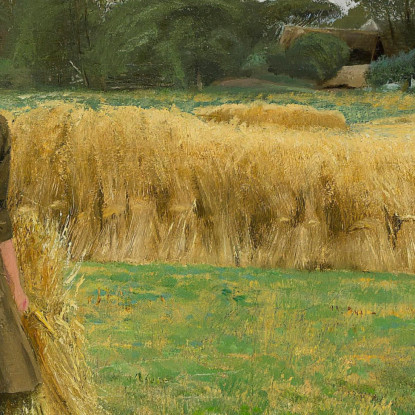Tempo Di Raccolto A Ladby Laurits Andersen Ring lar16 quadro stampato su tela